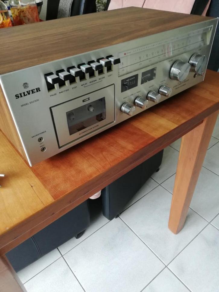 Silver (SS2300) Radio/cassette (tafelmodel), Audio, Tv en Foto, Cassettedecks, Enkel, Overige merken, Tape counter, Ophalen of Verzenden