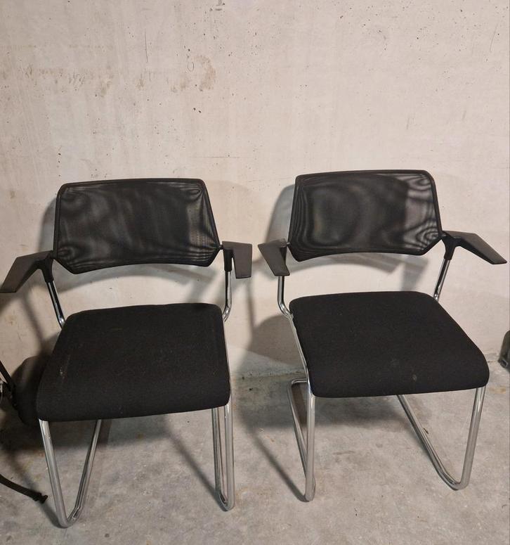 2 Interstuhl bureaustoelen, Huis en Inrichting, Bureaustoelen, Gebruikt, Bureaustoel, Zwart, Ergonomisch, Ophalen