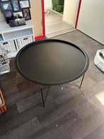 Zwarte ronde bijzettafel, 45 tot 60 cm, Minder dan 55 cm, Gebruikt, Metaal of Aluminium