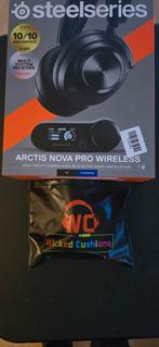 Steelseries Arctis Nova Pro Wireless + Wicked Cushions, Computers en Software, Headsets, Volumeregelaar, Ophalen of Verzenden