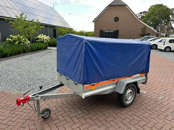 Blauwe huif aanhanger | Zeer netjes beschikbaar voor biedingen