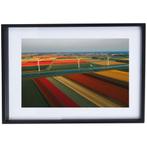 Tulpenvelden nederland Poster met Zwarte Lijst, Ophalen of Verzenden, Zo goed als nieuw, Foto of Poster, Minder dan 50 cm