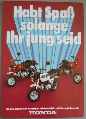 Honda Monkey Z 50 JZ Z 50 GZ Z 50 R 4 takt folder, brochure beschikbaar voor biedingen