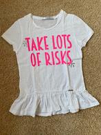 GUESS Shirt wit met fel roze opdruk mt. S Zga nieuw, Guess, Wit, Ophalen of Verzenden, Zo goed als nieuw