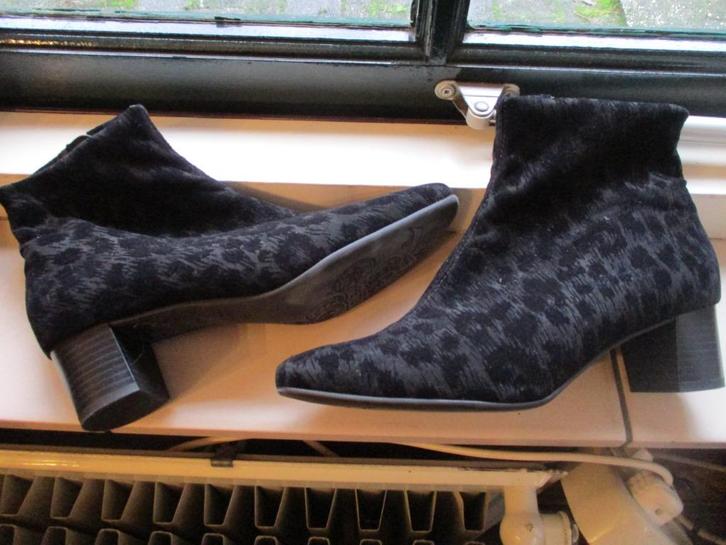 mj/PETER KAISER/laarsjes 4½ leder/HELIOFORM schoenen 4½, Kleding | Dames, Schoenen, Zo goed als nieuw, Lage of Enkellaarzen, Zwart