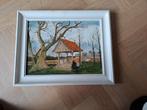 Schilderij olieverf Twents landschap, Kroezeboom Fleringen., Antiek en Kunst, Ophalen of Verzenden