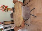 Eettafel (rond 140cm - poot 10x5cm) Steelwood - Seasoned Bro, Huis en Inrichting, Ophalen, Overige materialen, Gebruikt, Rond