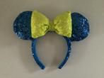 Disney hoofdband Minnie Mouse oren blauw en geel glitter, Ophalen of Verzenden, Mickey Mouse, Zo goed als nieuw