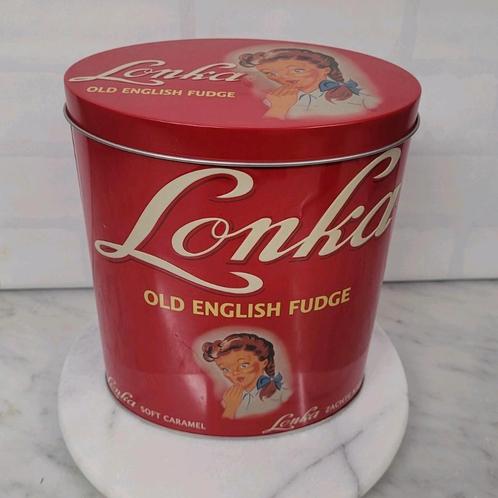 Vintage Lonka blik, Verzamelen, Blikken, Zo goed als nieuw, Overige, Overige merken, Ophalen of Verzenden
