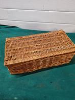 rieten mand met deksel vintage, Huis en Inrichting, Ophalen of Verzenden, 'T Olde Gre-j, Info@toldegrej.nl, Endepoelstraat 20f Didam