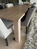 Giessenburg! Zwaar Eiken eettafel tafel grijs-wit toulose, Ophalen, 100 tot 150 cm, Eikenhout, 200 cm of meer