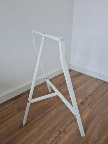 Ikea Lerberg schraag bureaupoot onderstel wit metaal