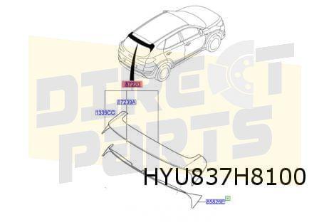 Hyundai Tucson achterklepspoiler (bovendeel) (9/15-11/18) (T, Auto-onderdelen, Carrosserie en Plaatwerk, Achterklep, Hyundai, Achter