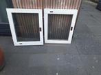 2x raam 68x56 cm hardhout dubbelglas, Ophalen, Gebruikt, Minder dan 75 cm, Raamkozijn