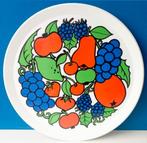 Retro kunststof taartschaal/met allerlei fruit, Ophalen of Verzenden, Gebruikt, Overige materialen, Schaal of Schalen
