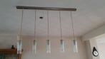 Hanglamp met 5 lampjes voor boven eettafel, Ophalen, Gebruikt, 50 tot 75 cm, Glas