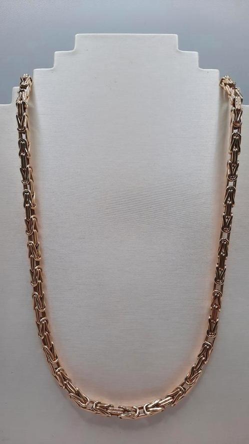gouden Koningsketting 14kt, Sieraden, Tassen en Uiterlijk, Kettingen, Nieuw, Goud, Goud, Ophalen of Verzenden