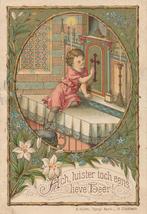 Prachtig devotieprentje Kindje voor altaardeurtje-gedicht, Ophalen of Verzenden, Zo goed als nieuw, Kaart of Prent, Christendom | Katholiek