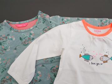 HEMA Longsleeves Set - Maat 74 beschikbaar voor biedingen
