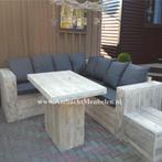 steigerhouten Hoekbank Loungeset Tuinbank Bank SHOWROOM OPEN, Bank, Steigerhout, Nieuw, Ophalen of Verzenden