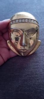 Vintage 80s Goudkleurige Harlekijn Hanger, Gebruikt, Ophalen of Verzenden, Goud, Goud