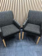 Set van 4 Woood stoelen in Stijlvol Grijs, Ophalen of Verzenden, Grijs, Stof, Twee