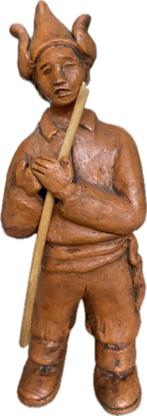 Oud terracotta beeldje China. Chinees stenen beeld krijger, Antiek en Kunst, Ophalen