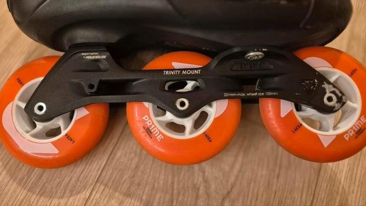 Powerslide Trinity 231mm Frame + 100mm Wielen, Sport en Fitness, Skeelers, Nieuw, Wielen of Lagers, Powerslide, Dames, Heren, Kinderen