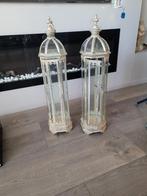 2 windlichten, Gebruikt, Overige kleuren, Ophalen of Verzenden, Kaars