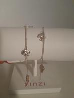 Zilveren gourmet enkelbandjes met eendjes en paddestoel 19cm, Ophalen of Verzenden, Nieuw, Zilver