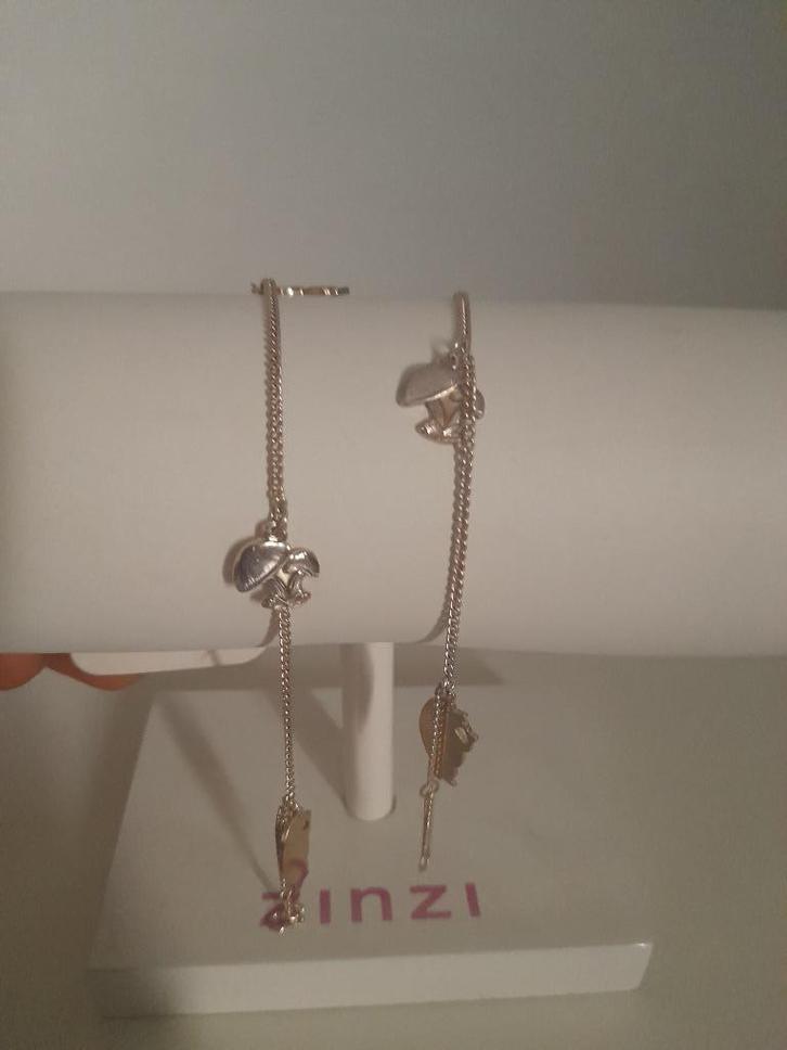 Zilveren gourmet enkelbandjes met eendjes en paddestoel 19cm, Sieraden, Tassen en Uiterlijk, Enkelbandjes en Enkelkettinkjes, Nieuw