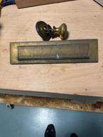 Messing Brievenbusplaat en Deurknop, Ophalen of Verzenden