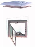 MPK Dakluik 40x40 Melkglas Grote Kap+Combirollo Grijs, Buurserstraat 15 A, 7481 EG,Haaksbergen, Ophalen of Verzenden, Info@123CamperOnderdelen.nl