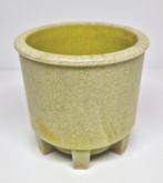 A.D. Copier Glasfabriek Leerdam gele graniver cactuspot 1928, Antiek en Kunst, Antiek | Glas en Kristal, Ophalen of Verzenden