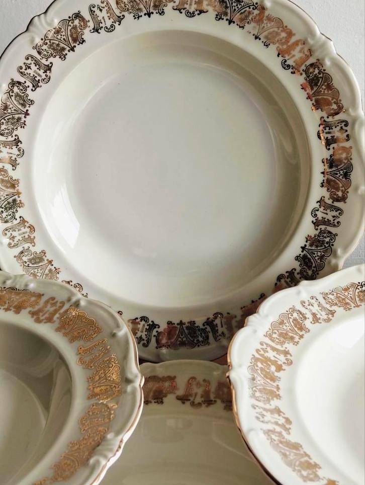 Vintage servies Bavaria Bareuther diepe borden Decoratie, Antiek en Kunst, Antiek | Servies compleet, Ophalen of Verzenden