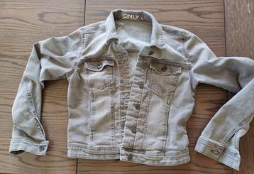 Te koop grijs denim jasje maat 38 van Only beschikbaar voor biedingen