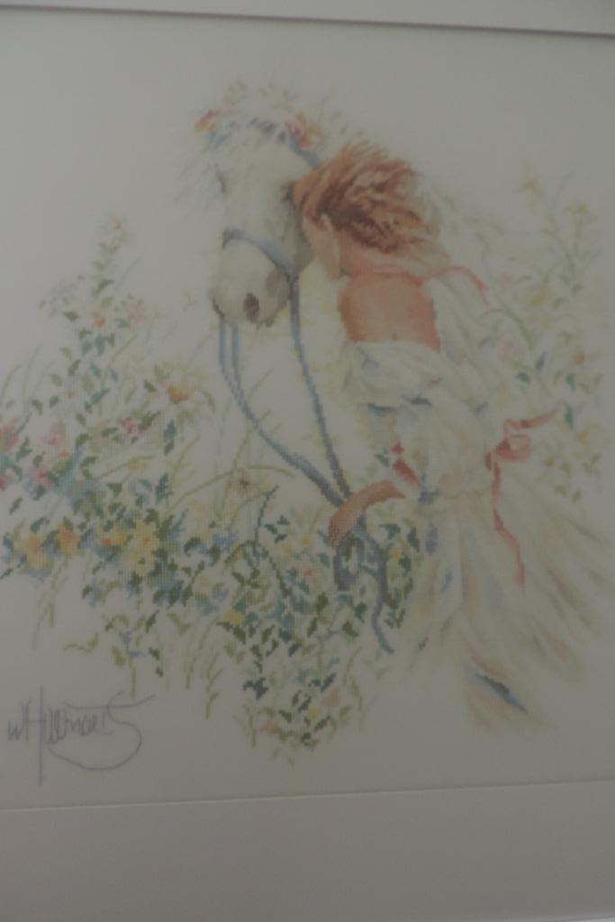 Prachtig mooi geborduur schilderij 70 x 70 cm, Hobby en Vrije tijd, Borduren en Borduurmachines, Nieuw, Overige typen, Handborduren