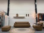 Nieuwstaat Leolux Oscar 3 zits Bank Arkadia leer Poef Scylla, Huis en Inrichting, Leolux, Ophalen of Verzenden, Rechte bank, Minder dan 150 cm