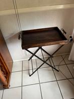 Houten dienblad met inklapbaar onderstel, Ophalen, Gebruikt, Rechthoekig, Hout