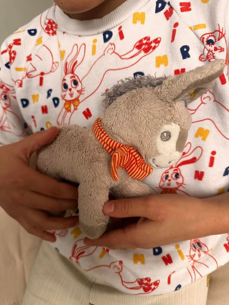 Ezeltje knuffel van Steiff-Dinkie 17cm, Ophalen of Verzenden, Zo goed als nieuw, Overige typen