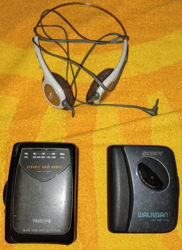 Philips & Sony Walkman + 1 Koptelefoon  beschikbaar voor biedingen