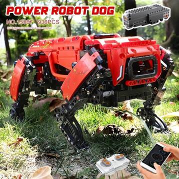 Echt Werkende Technische Elektrische Power Robothond. Rood   beschikbaar voor biedingen