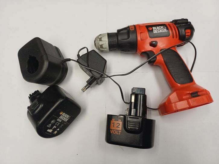 Black&Decker 12V Schroefmachine, Doe-het-zelf en Verbouw, Gereedschap | Boormachines, Zo goed als nieuw, Boor- en Schroefmachine