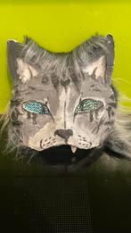 Grijze kat “therian” masker, Hobby en Vrije tijd, Kostuums, Theaterbenodigdheden en LARP, Ophalen of Verzenden, Zo goed als nieuw