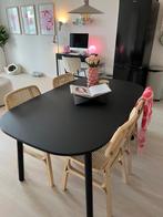 Eettafel zwart ikea Vedbo, Huis en Inrichting, Tafels | Eettafels, Ophalen, 50 tot 100 cm, Zo goed als nieuw, Vijf personen of meer