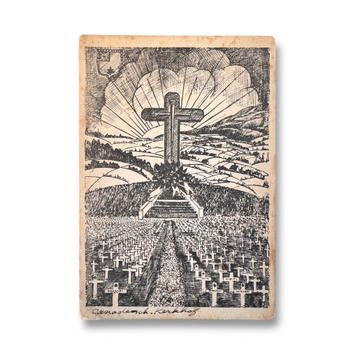 Briefkaart Canadees kerkhof WW2 beschikbaar voor biedingen