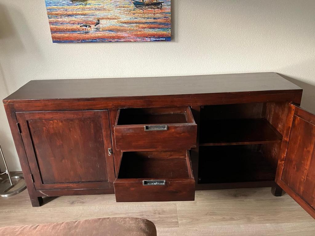 Prachtige hardhouten dressoir, Antiek en Kunst, Antiek | Meubels | Kasten, Ophalen
