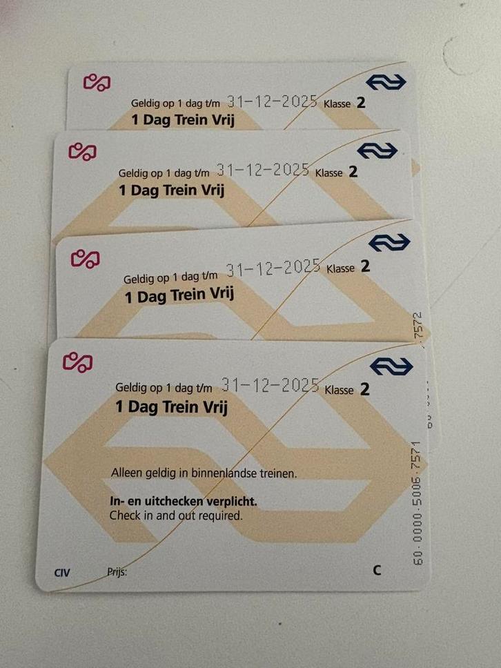 NS dagkaart, Tickets en Kaartjes, Trein, Bus en Vliegtuig, Eén persoon, Algemeen kaartje, Trein