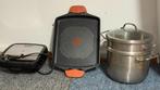 Tefal Grillplaat + Tefal Croc Tosti-apparaat + Pasta Pan, Ophalen of Verzenden, Vaatwasmachinebestendig, Zo goed als nieuw