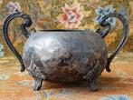 Mooie antieke silverplate suikerpot uit Engeland 19,8 cm., Antiek en Kunst, Ophalen of Verzenden